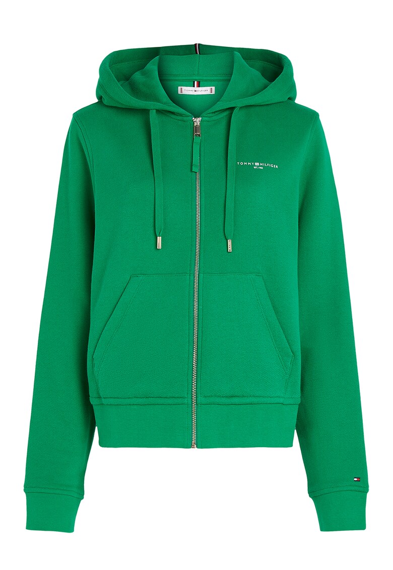 Tommy Hilfiger Худи 1985 с цип цвят: зелен