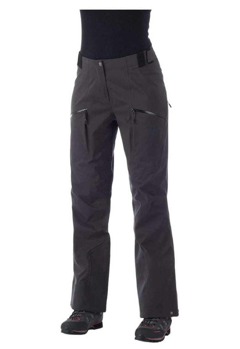Pantaloni de schi dama - Poliamida - Rezistent la apa - Ajustare talie - Negru -