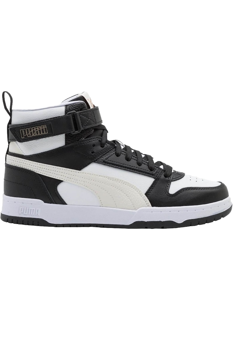 Pantofi sport pentru barbati -  Piele ecologica - NegruAlb