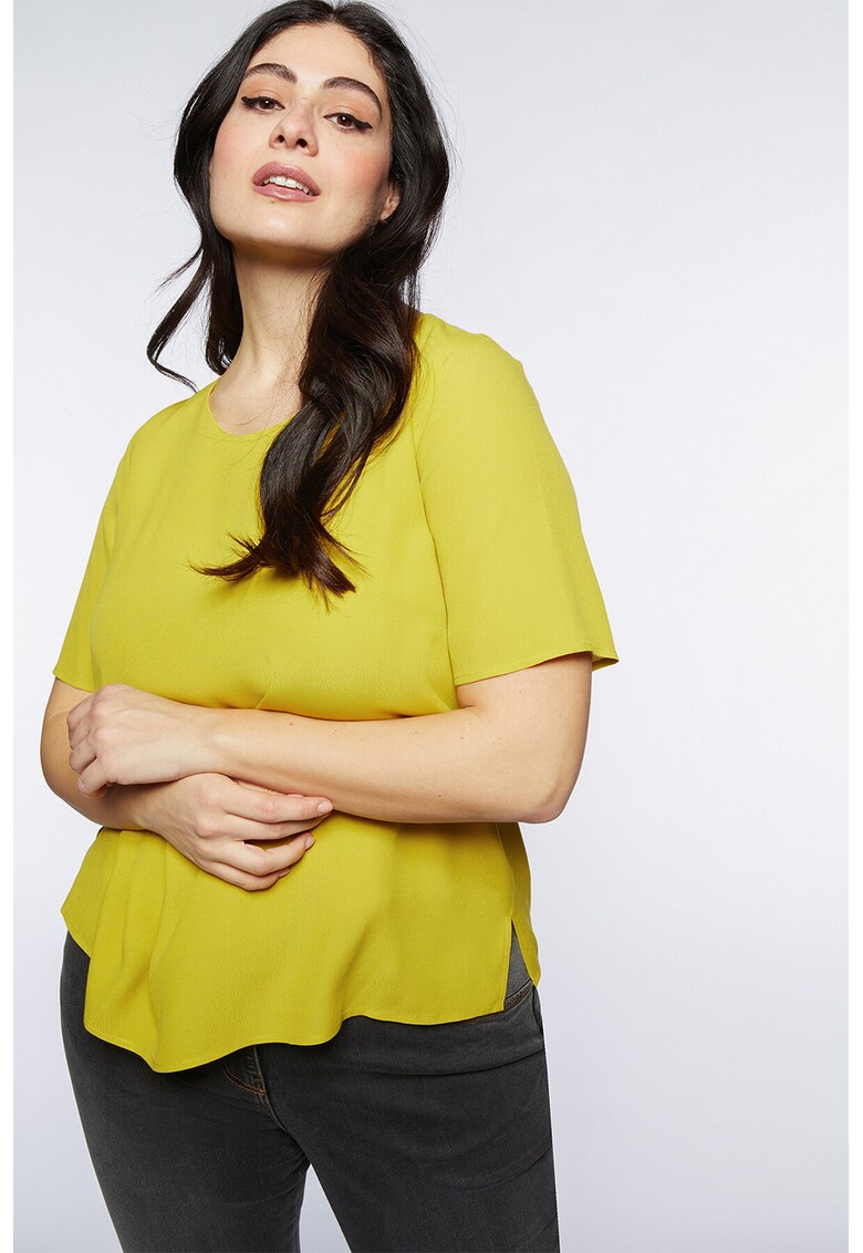 Bluza uni cu decolteu rotund