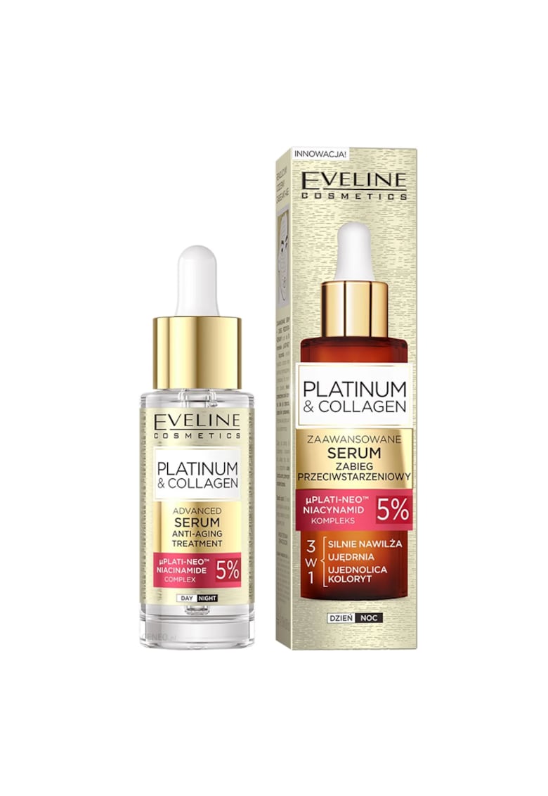 Serum Tratament anti-imbatranire  Platinum&Collagen Advanced Face - 30 ml