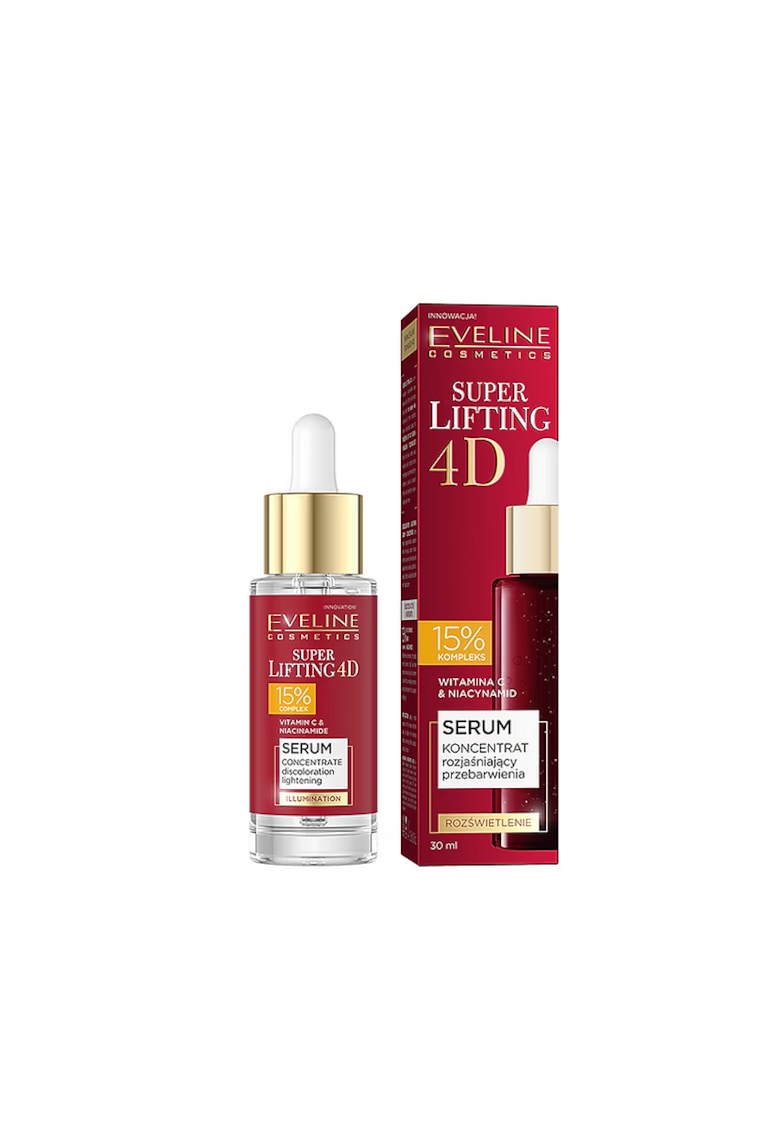 Ser iluminator SUPER LIFTING 4D - 15% Vitamina C si Niacinamida - 30 ml