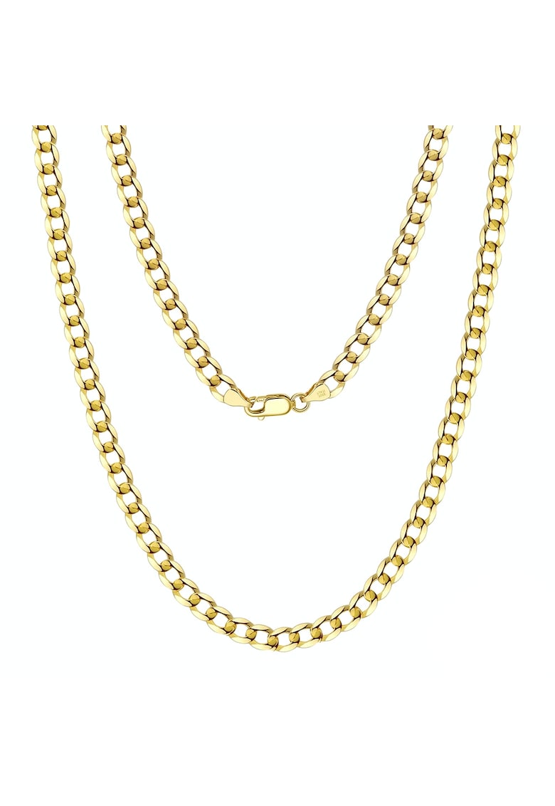 Lant Gold Cuban 5mm pentru Barbati din Argint Placat cu Aur