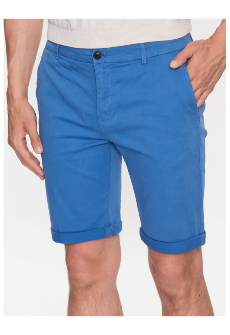 Pantaloni scurti barbati - 301872108 - Bumbac - Alb