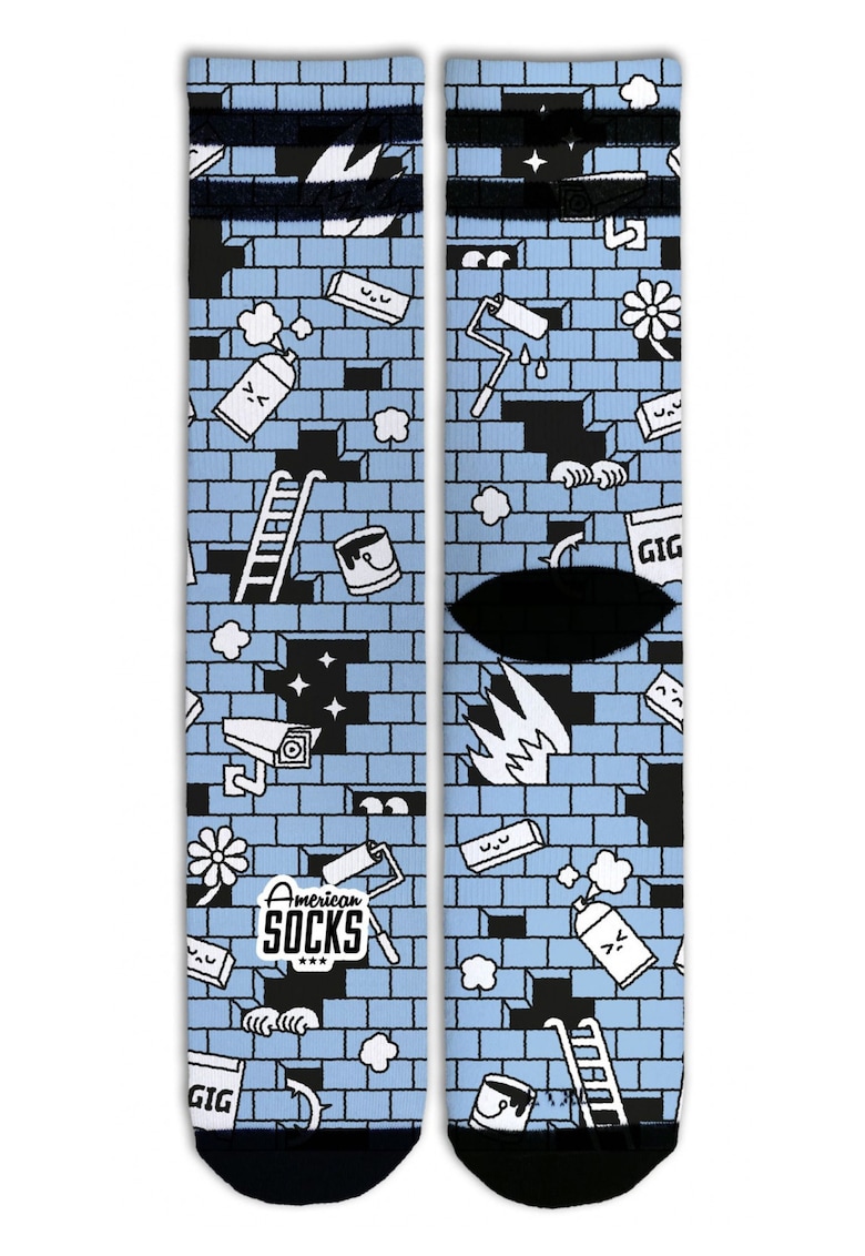 American Socks Ciorapi Coolmax Pink Floyd The Wall de lungime medie