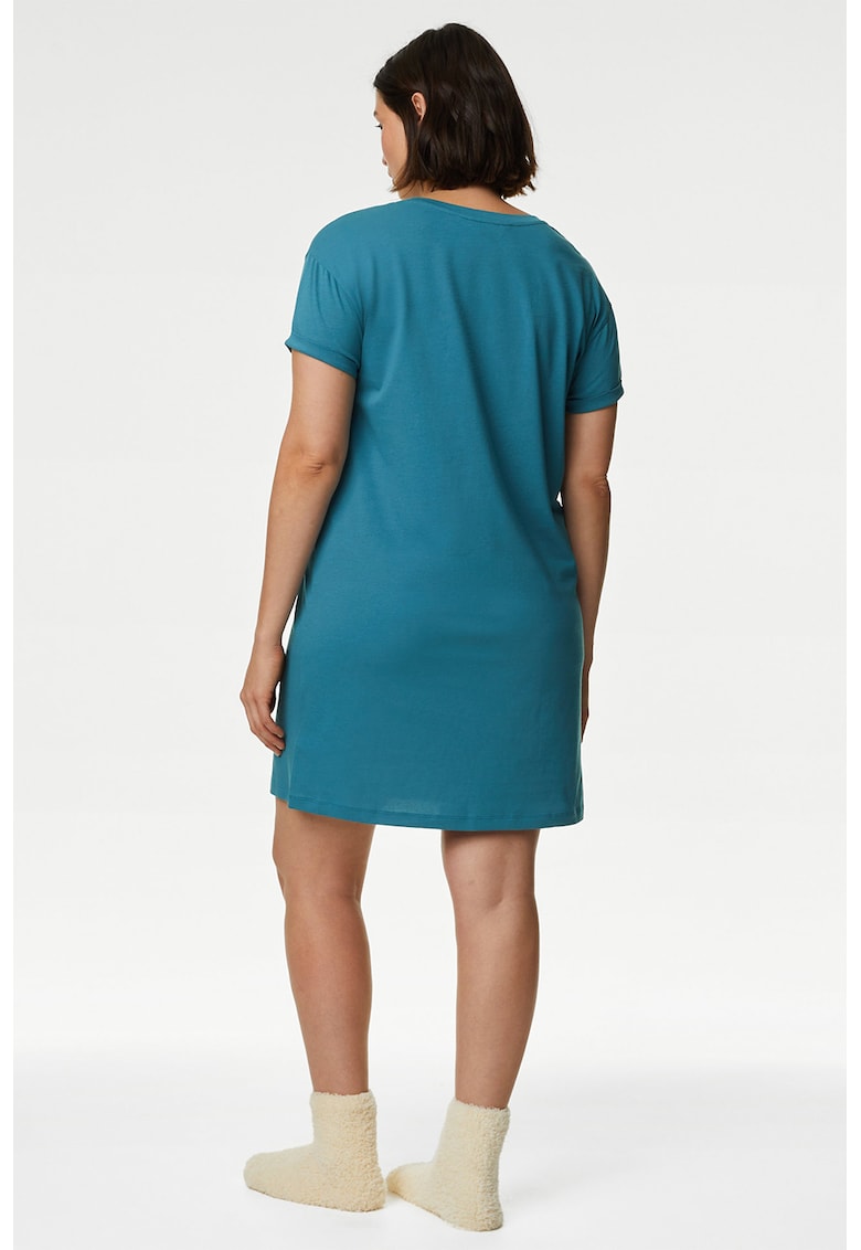 Camasa de noapte-tricou cu imprimeu text