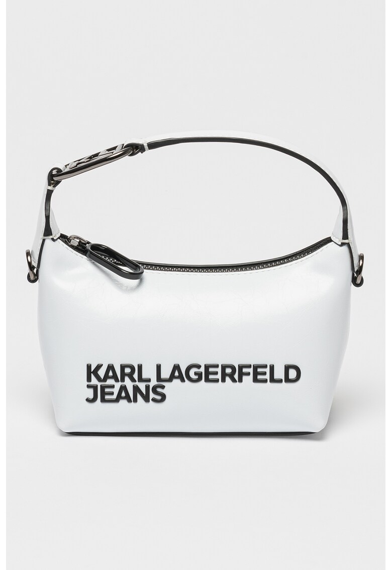 KARL LAGERFELD JEANS Чанта от еко кожа с лого цвят на метала: сребрист