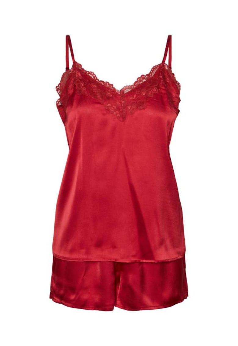 Pijama dama - 302965670 - Poliester - Rosu - Rosu