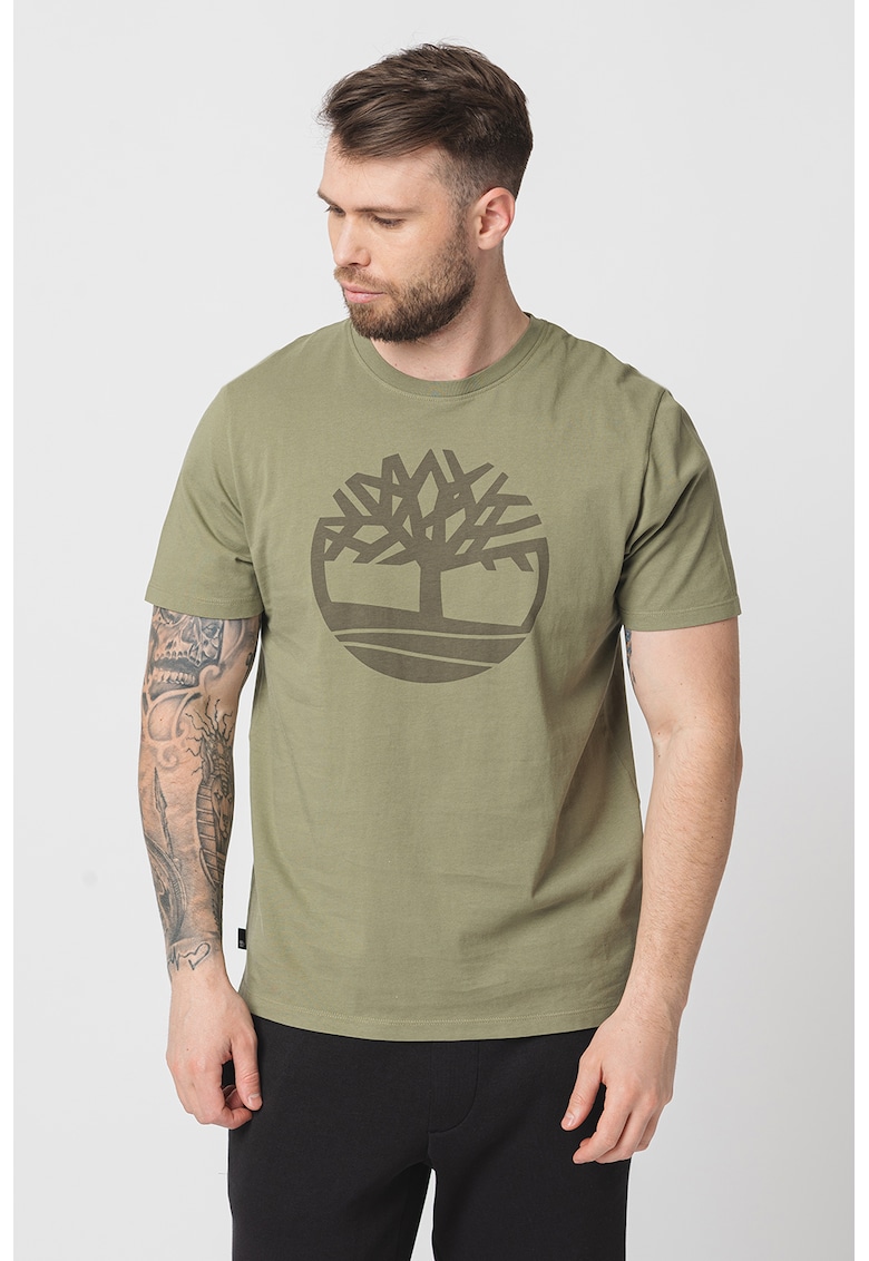 Tricou de bumbac cu logo Kennebec River Tree