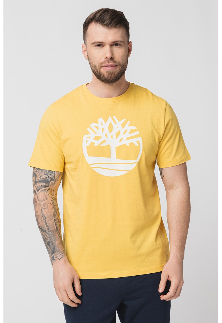 Tricou de bumbac cu logo Kennebec River Tree