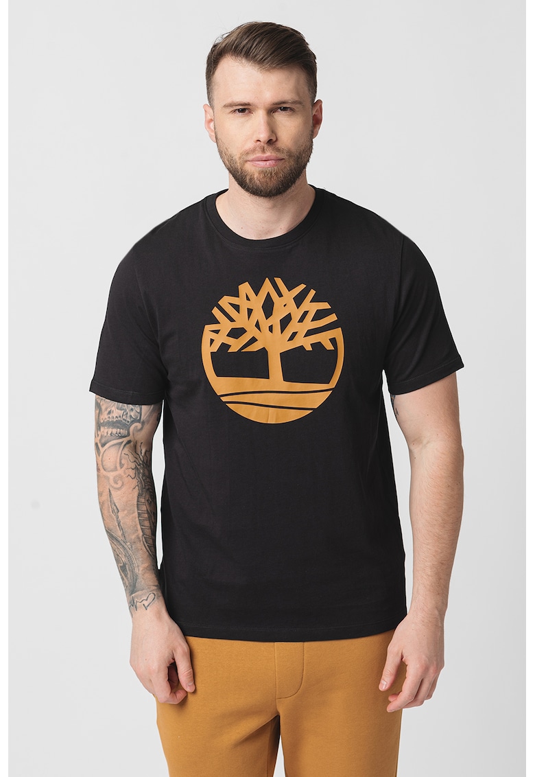 Tricou de bumbac cu logo Kennebec River Tree