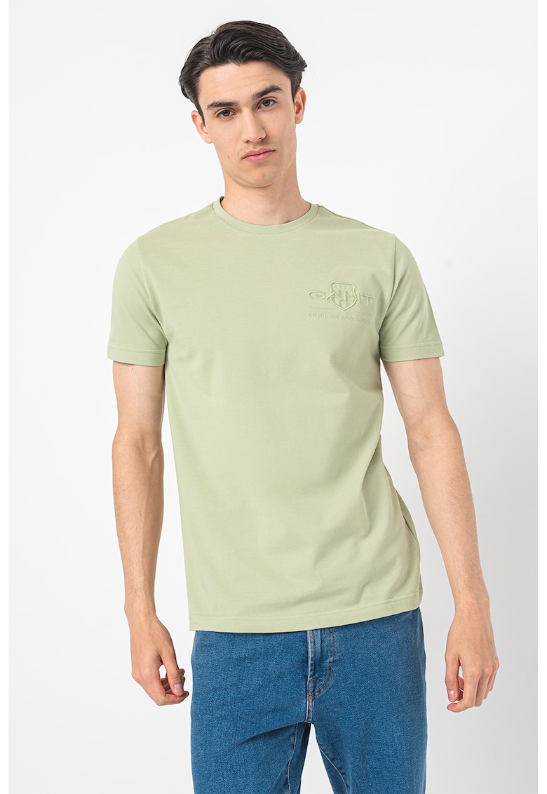 Tricou de bumbac cu broderie logo