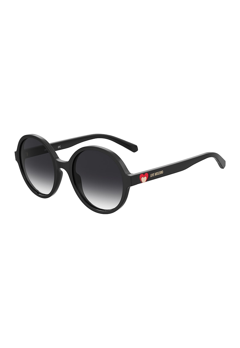 Ochelari de soare rotunzi cu lentile in degrade - Alb/Negru