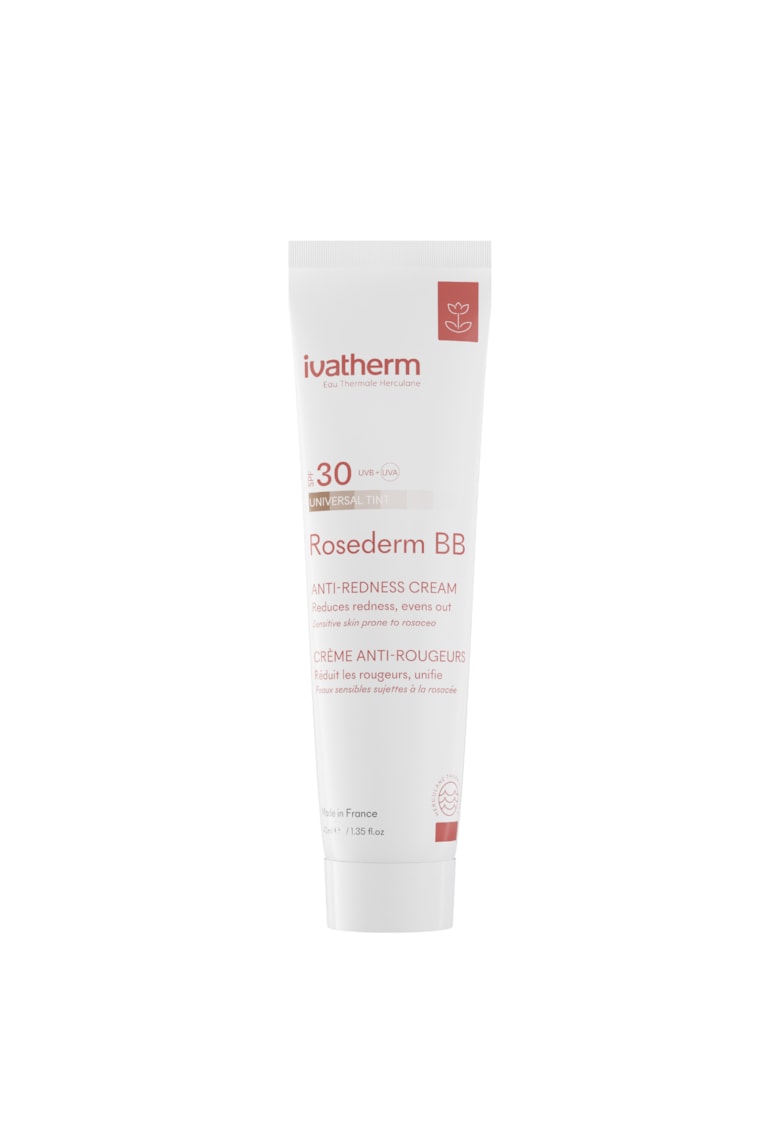 Crema colorata Rosederm BB - cu protectie solara SPF 30 - pentru piele sensibila cu rozacee - 30 ml