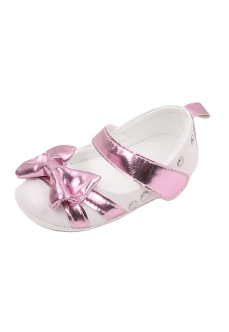 Pantofi Elegant - Piele lacuita - Fete - Alb - Lila - Alb/Lila