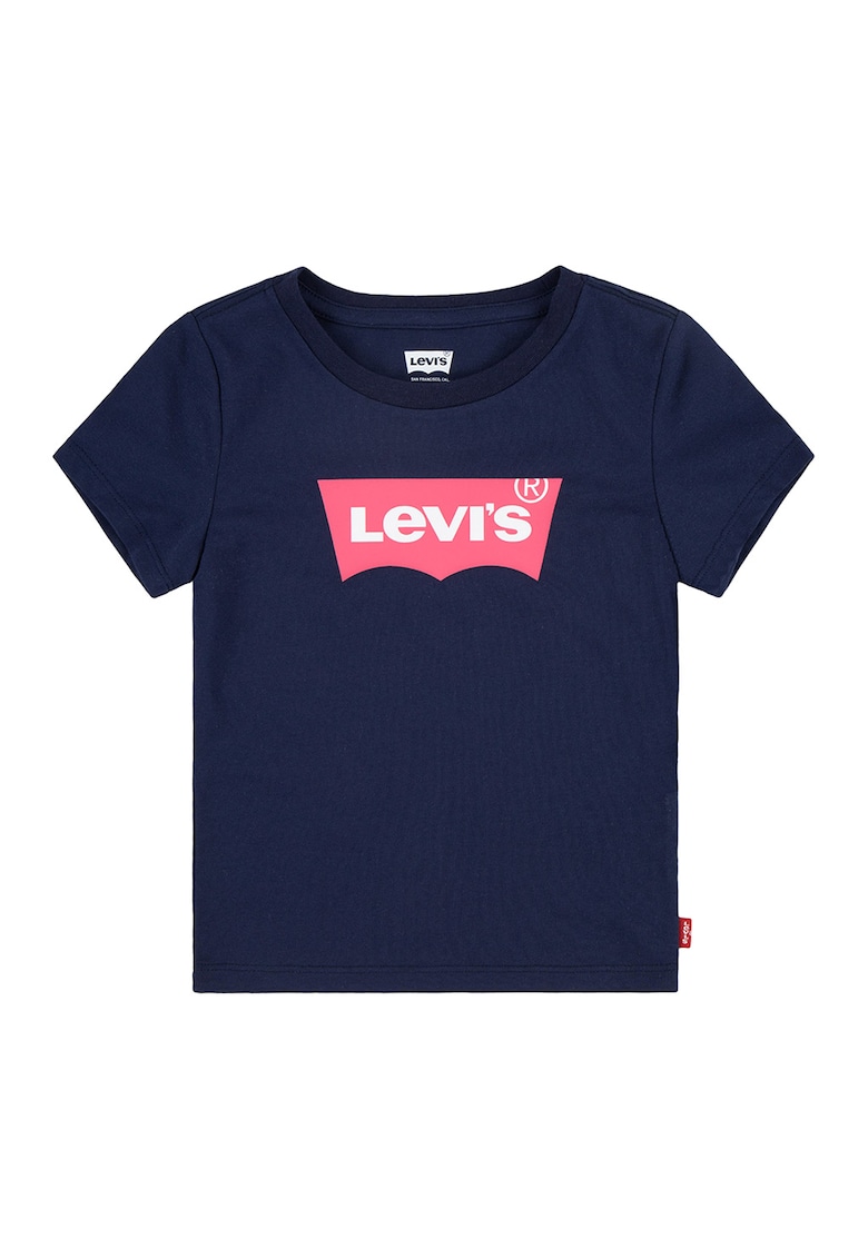 Tricou din bumbac cu imprimeu logo Batwing - Bleumarin