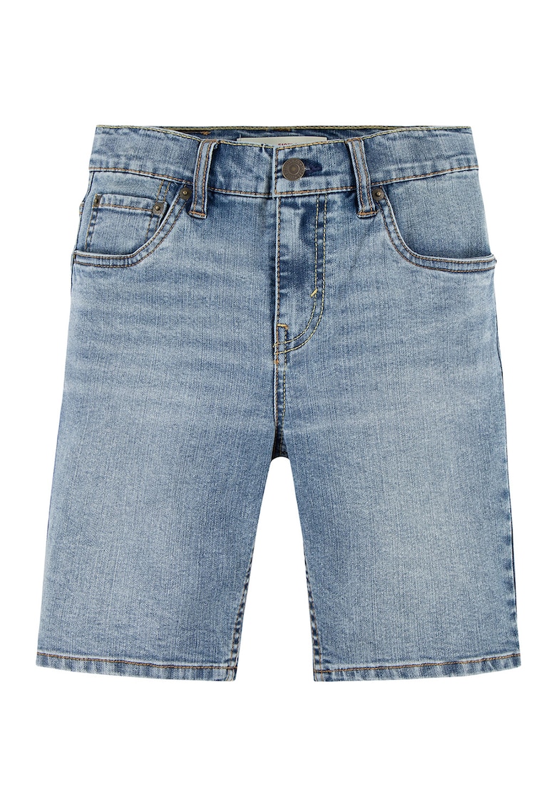 Pantaloni scurti de denim cu aspect decolorat