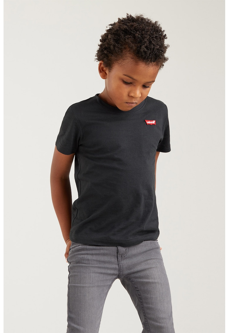 Tricou cu decolteu la baza gatului si logo