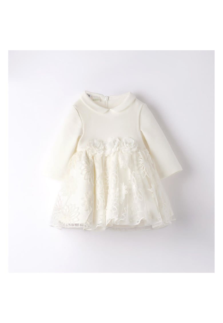 Rochie eleganta cu voal si broderie pentru bebe fetite 4.7269 - 4.7269TI23