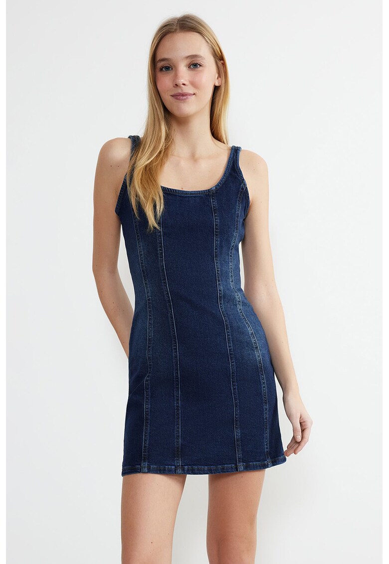 Rochie cambrata din denim