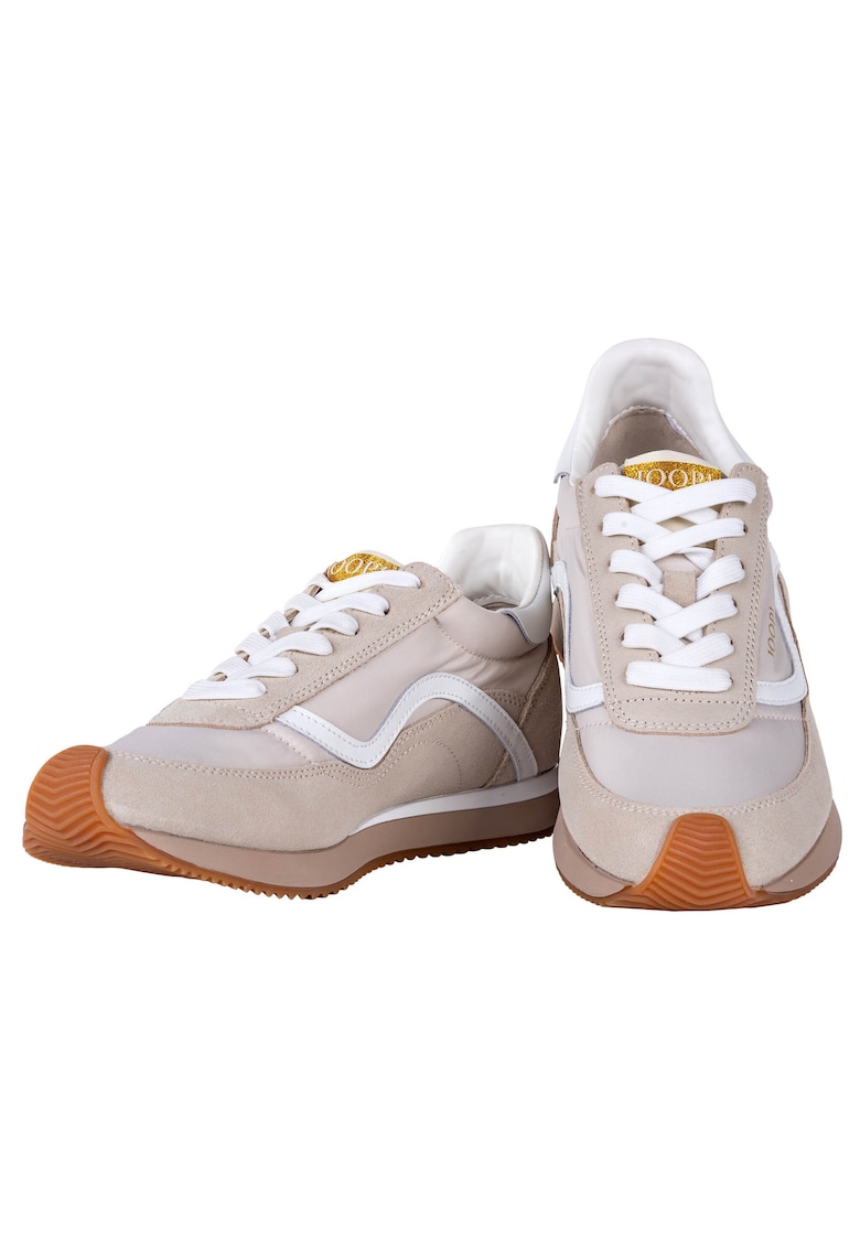 Pantofi sport de piele intoarsa cu garnituri textile 26673 – Bej Pantofi sport de piele intoarsa cu garnituri textile 26673 – Bej