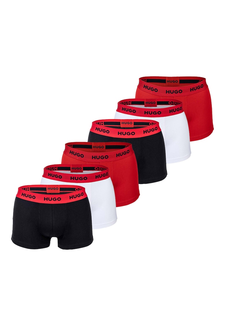 Set de boxeri cu banda logo in talie - 6 perechi