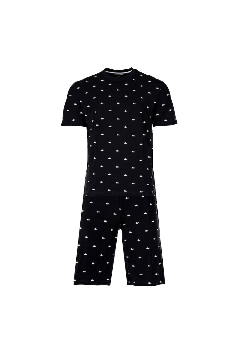 Pijama cu pantaloni scurti si imprimeu Minicroc