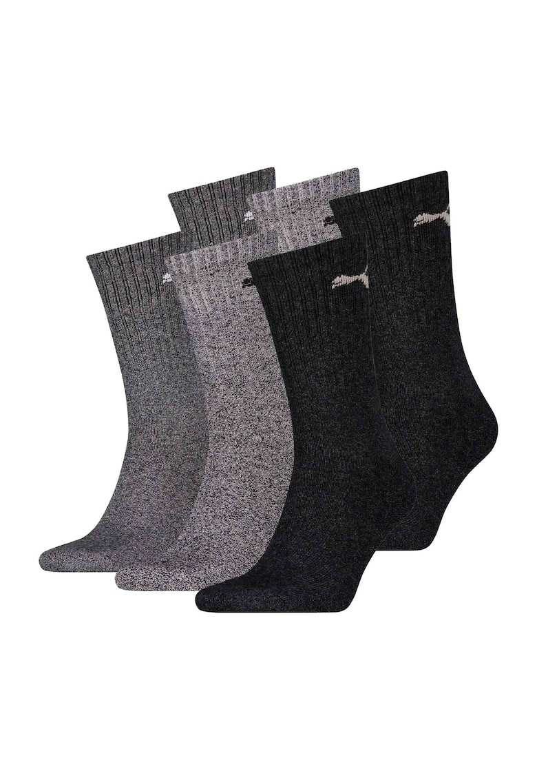 Set de sosete lungi unisex - 6 perechi - Gri deschis/Gri inchis