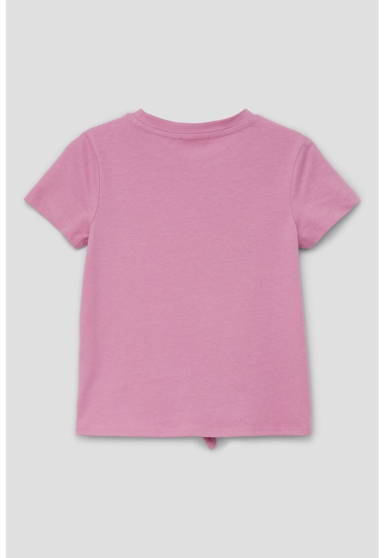 Tricou de bumbac cu nod frontal