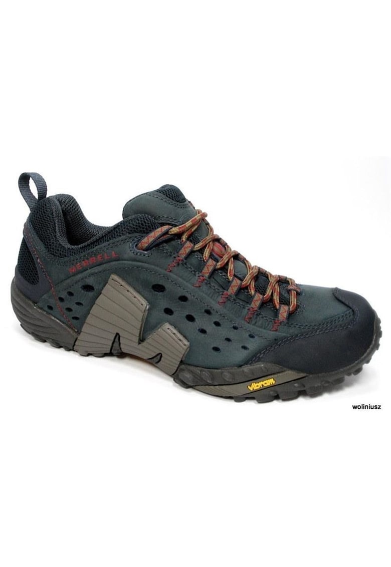 Ghete trekking barbati Intercept J559593 - Piele nabuc - Bleumarin - Gri antracit
