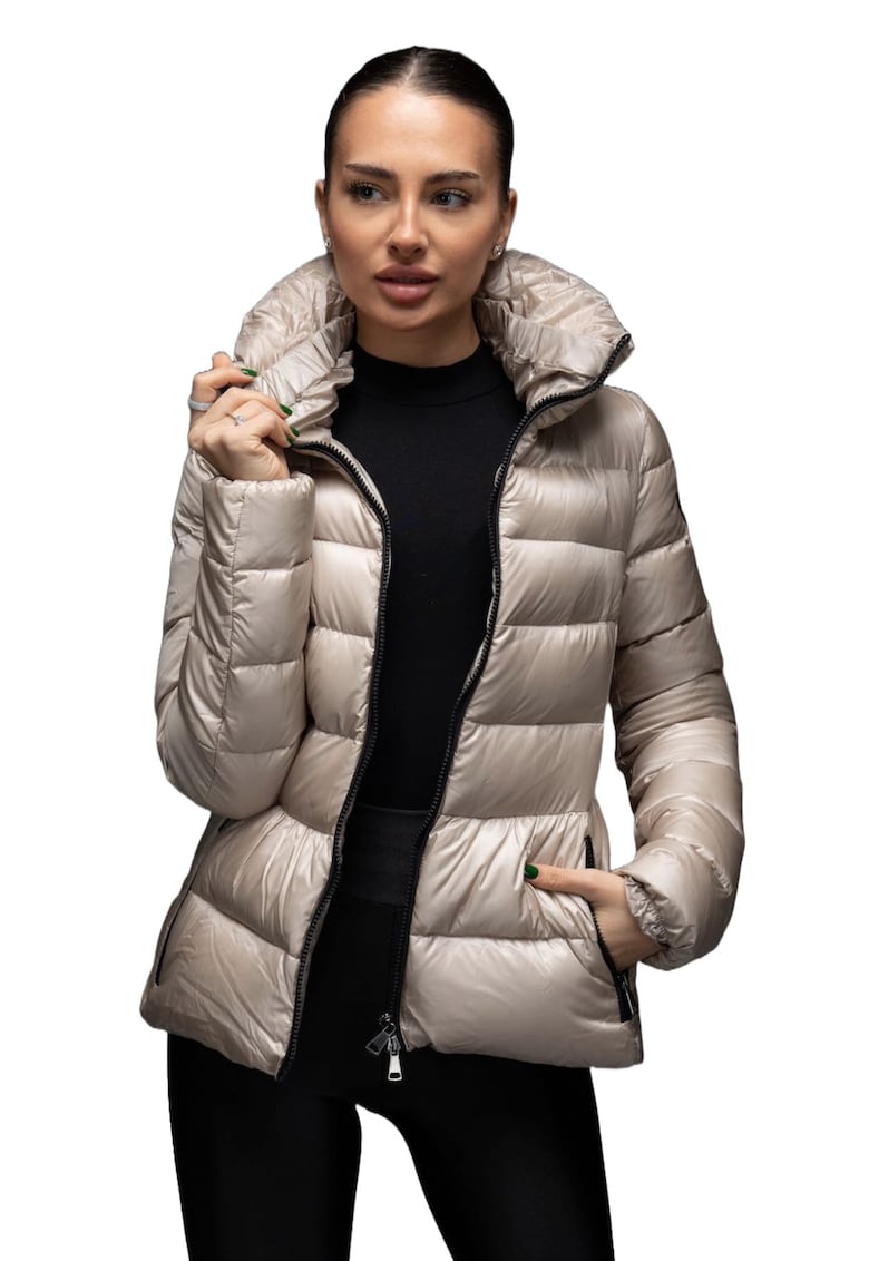 Geaca matlasata cu umplutura de puf gasca cu gluga GRACE