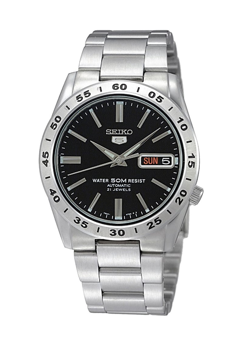 Ceas automatic argintiu cu negru 5 Gent