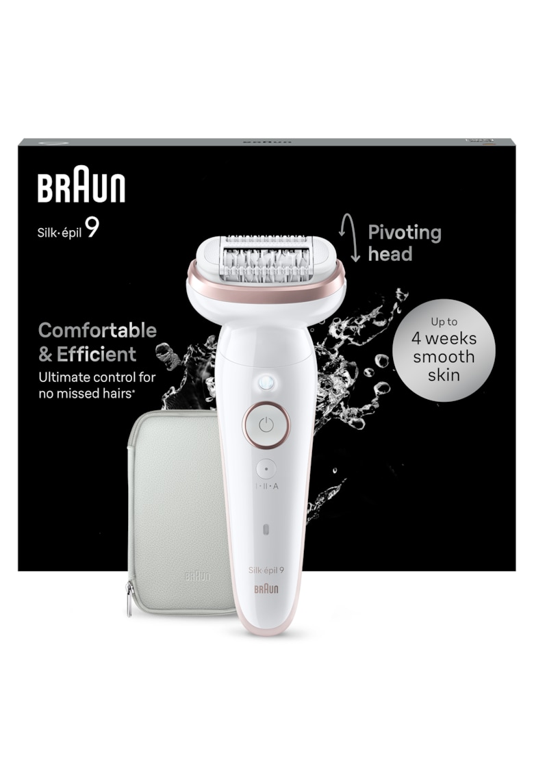 Epilator Silk-épil 9 - Alb/Roz