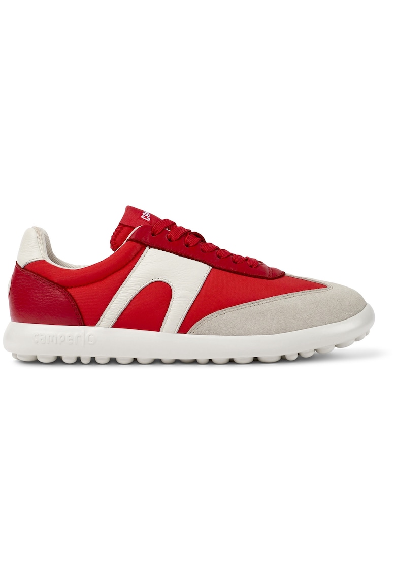 Camper Pantofi sport cu insertii de piele intoarsa Pelotas XLF 26935 - Rosu