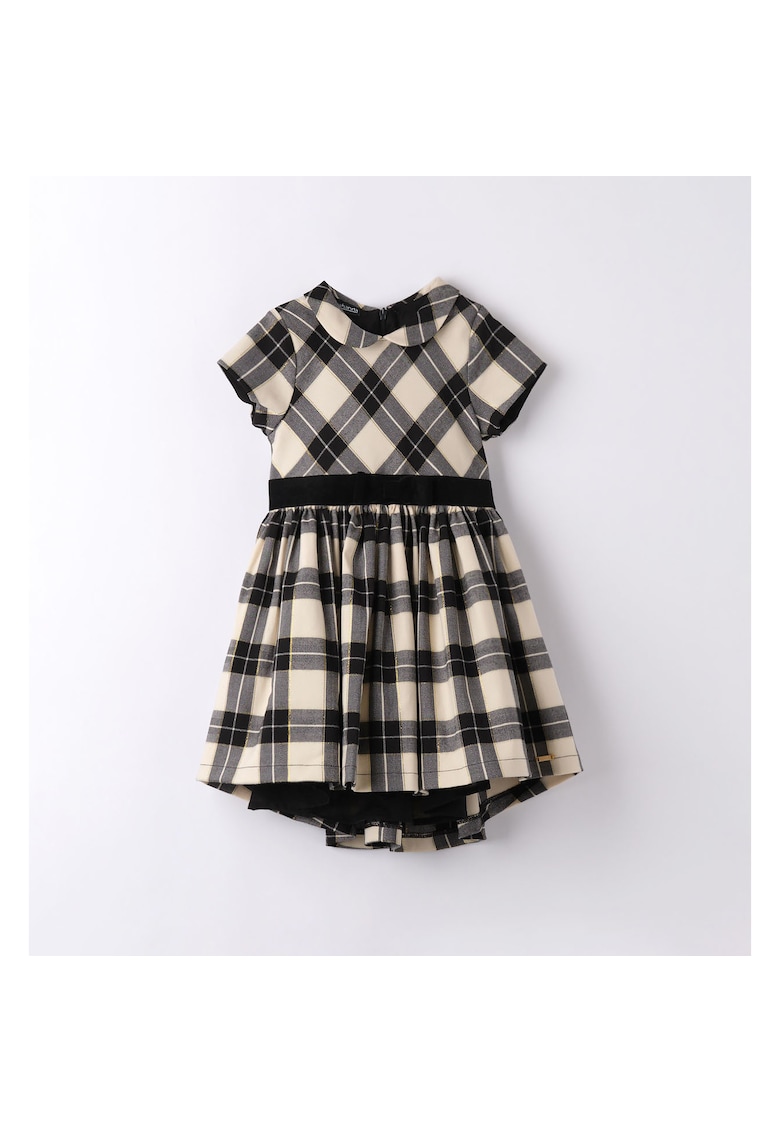 Rochie eleganta din stofa pentru fetite - 0.7355 - Negru/Bej