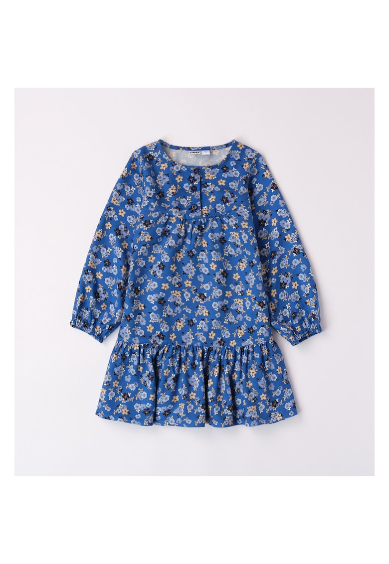 Rochie cu imprimeu floral pentru fetite - I Do -4.7561 - Albastru