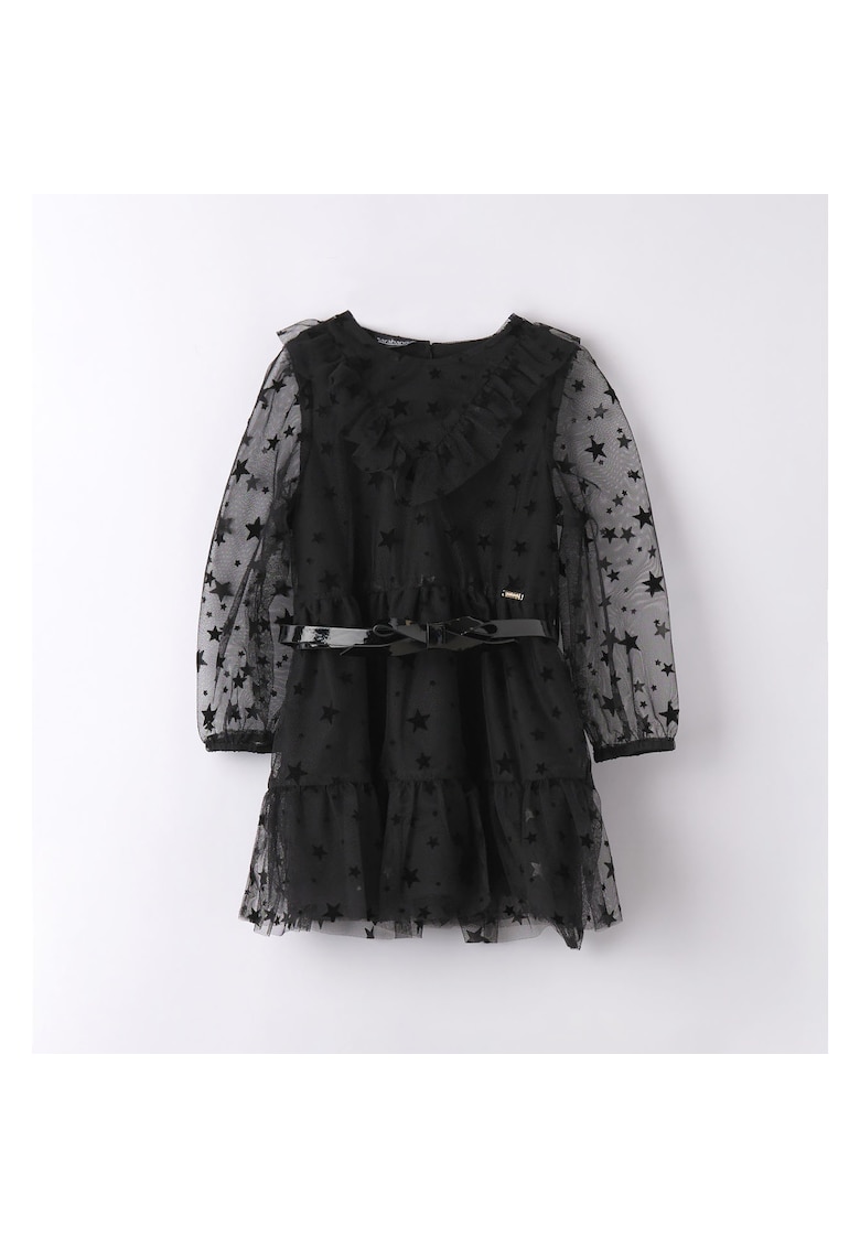 Rochie cu tull pentru fetite - 0.7368 - Negru