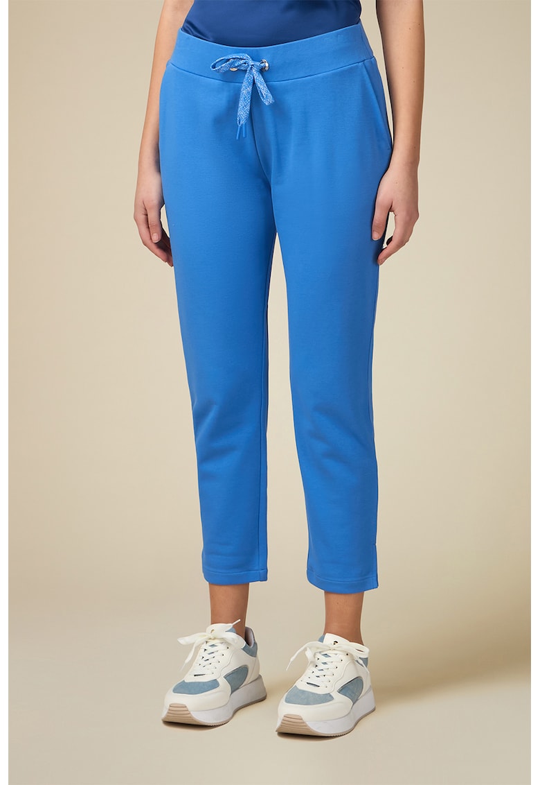 Pantaloni de trening crop cu snur de ajustare