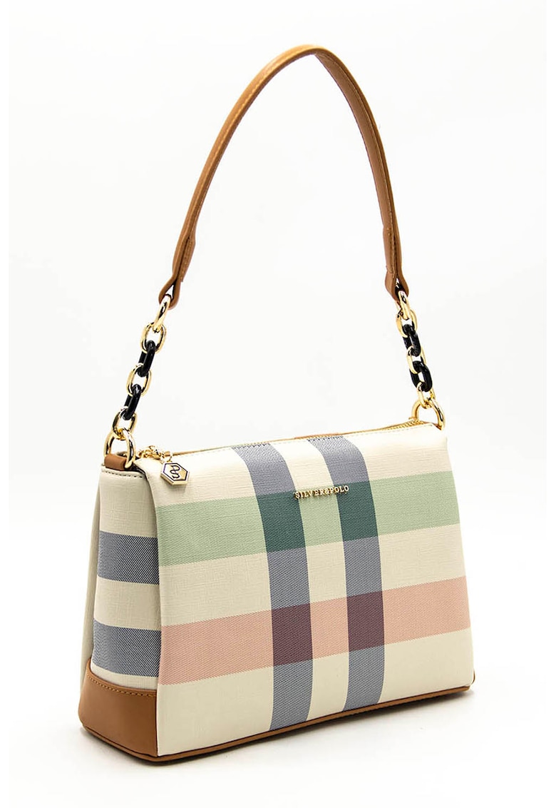Geanta de umar in carouri - Multicolor