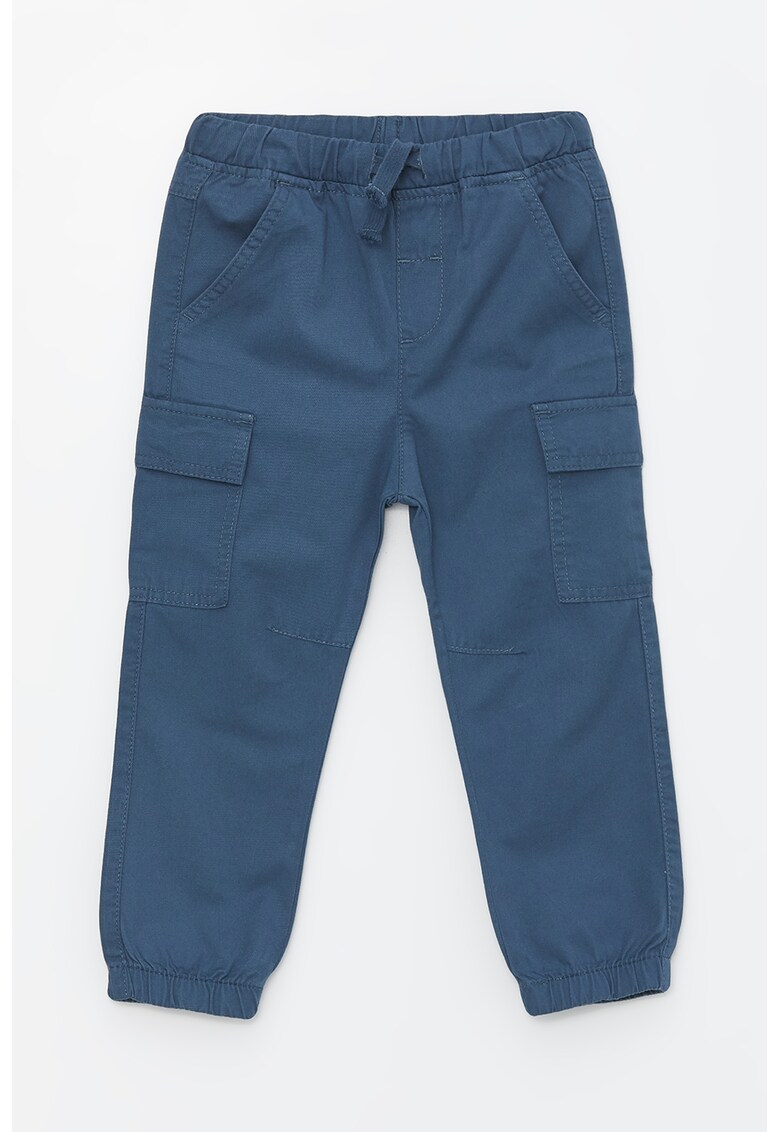 Pantaloni cargo de bumbac cu buzunare cu clapa