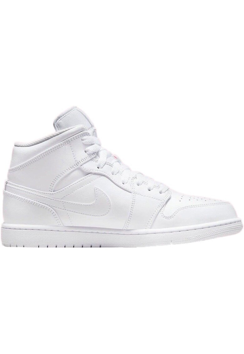 Pantofi sport pentru barbati AIR JORDAN Mid 1 - Marimea 40.5 - alb - piele naturala - Talpa din cauciuc cu sistem de amortizare Air - model 554724-136