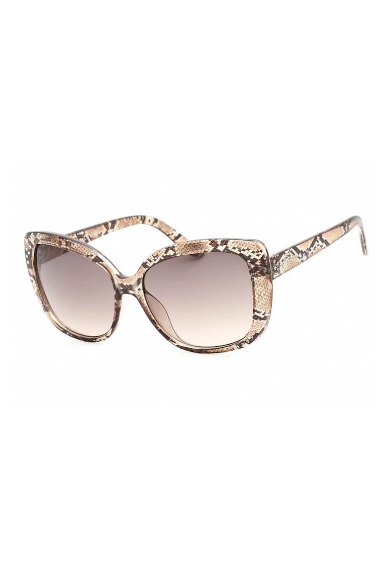 Ochelari de soare - butterfly cu rama cu animal print - Maro/Bej