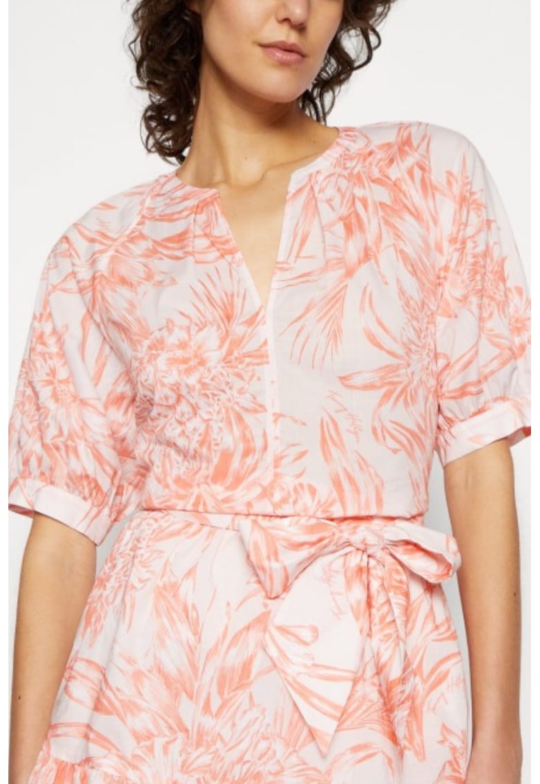 Tunica cu maneca scurta si imprimeu floral -
