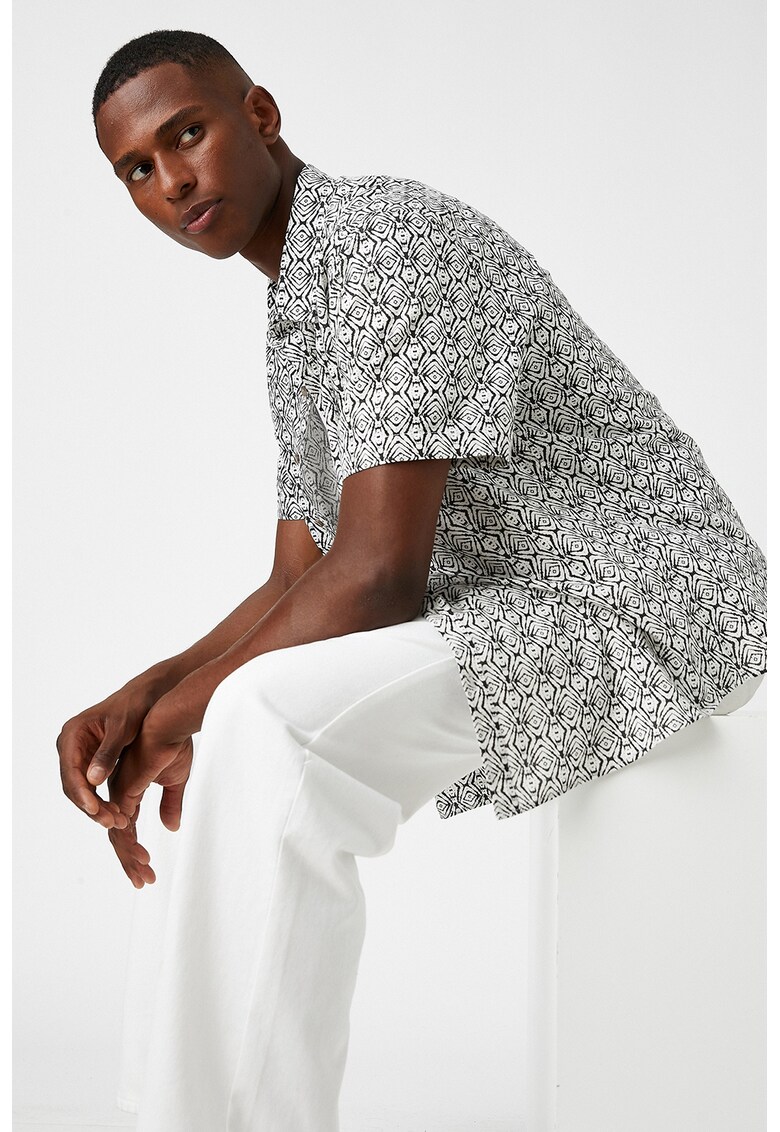 Camasa relaxed fit cu maneci scurte