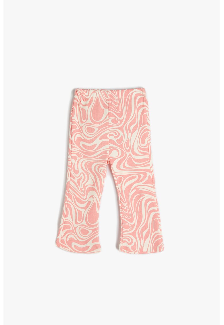 Pantaloni cu imprimeu abstract