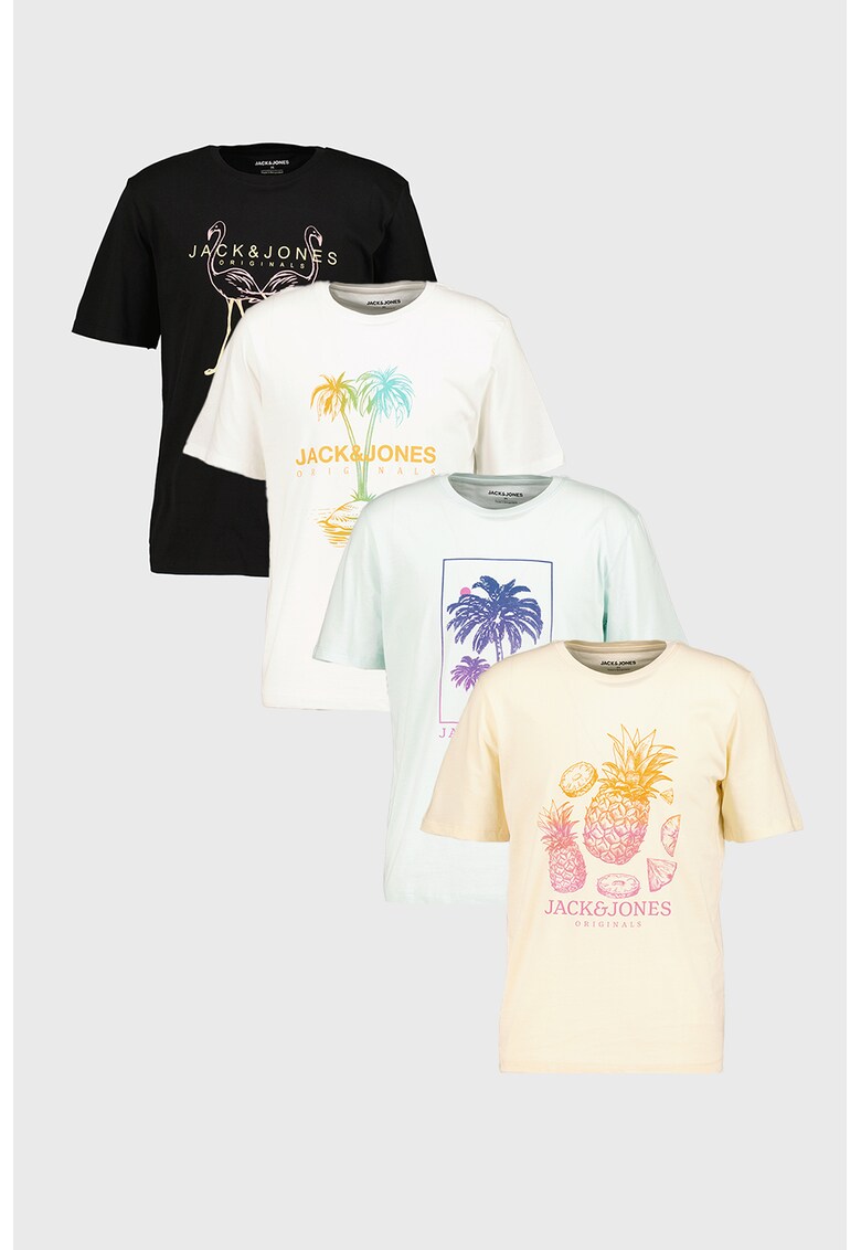 Set de tricouri din bumbac cu model tropical Lafayette - 4 piece