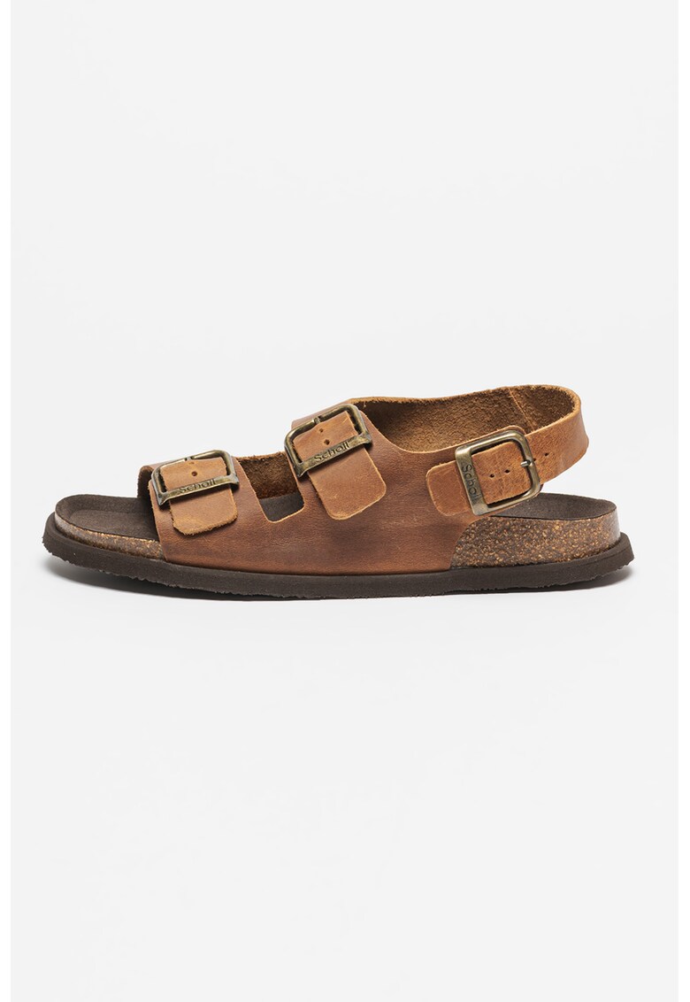 Sandale de piele cu design cu catarama Gaston - Maro cognac