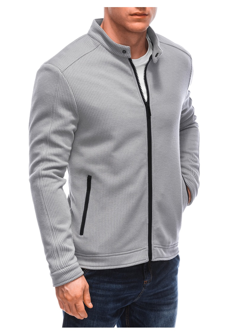 Jacheta regular-fit cu fermoar