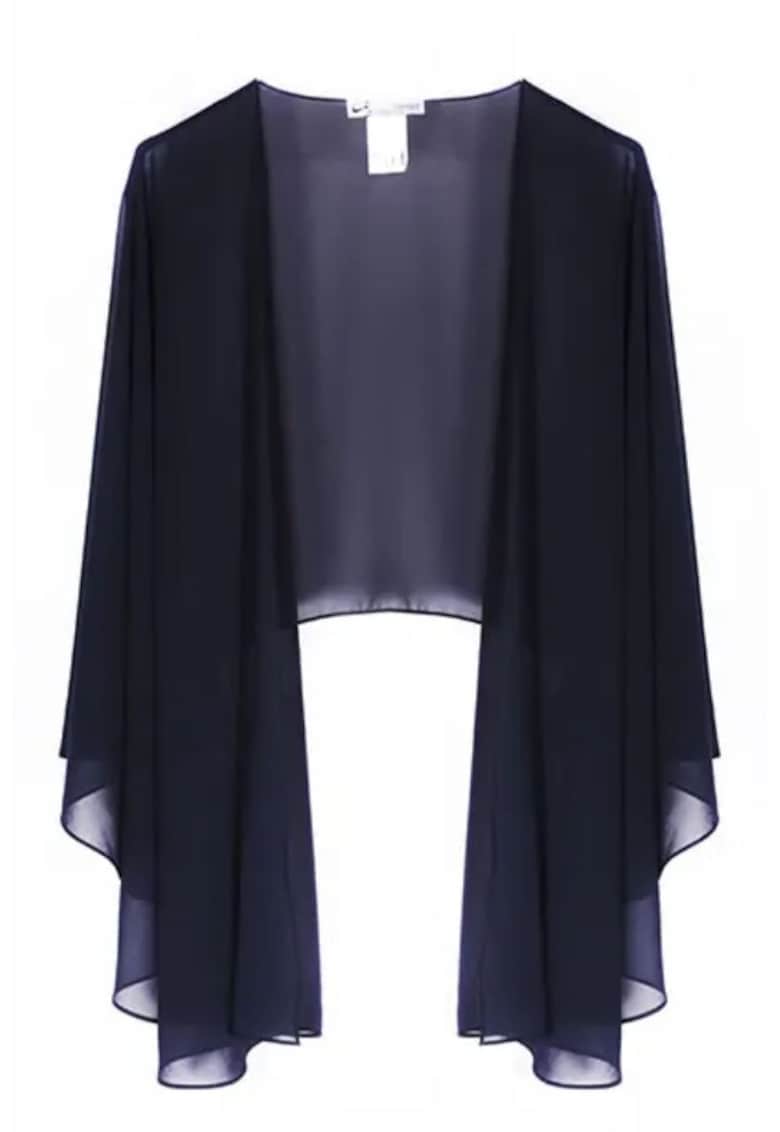 Bolero dama elegant voal PR albastru