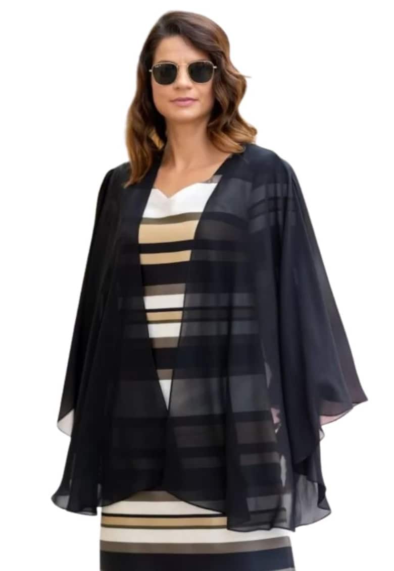 Bolero dama elegant voal PR negru